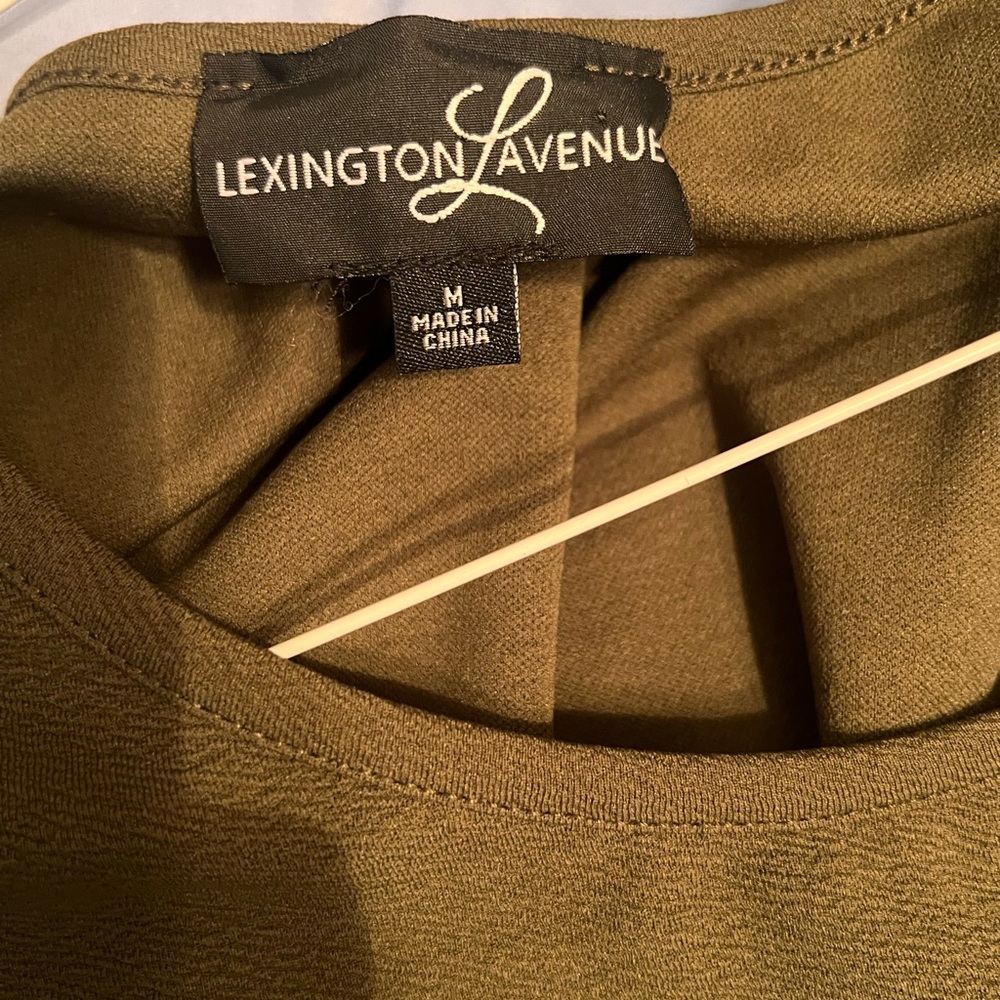 Mossy green color top size M Lexington Avenue